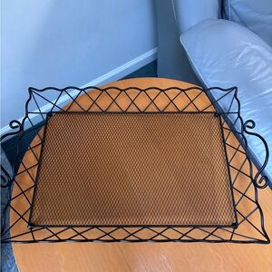 Black metal display or serving tray